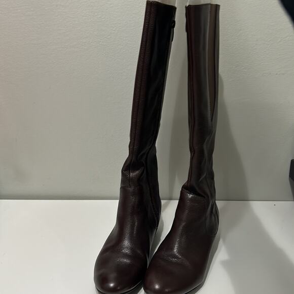 Enzo Angiolini Wedge Womens High Boots Size 8 Brown - Picture 5 of 10